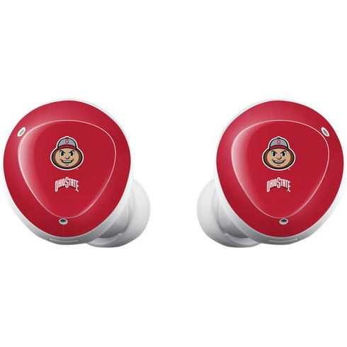 Ohio State University OSUBuckeyes Light Grey Galaxy Buds Plus Skin