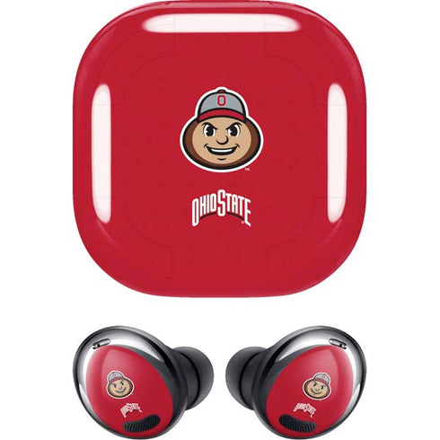 Ohio State University OSUBuckeyes Light Grey Galaxy Buds Pro Skin
