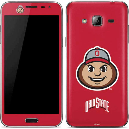 Ohio State University OSUBuckeyes Light Grey Galaxy J3 Skin