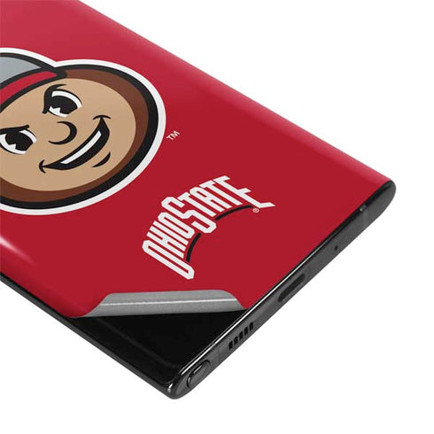 Ohio State University OSUBuckeyes Light Grey Galaxy Note 10 Plus Skin
