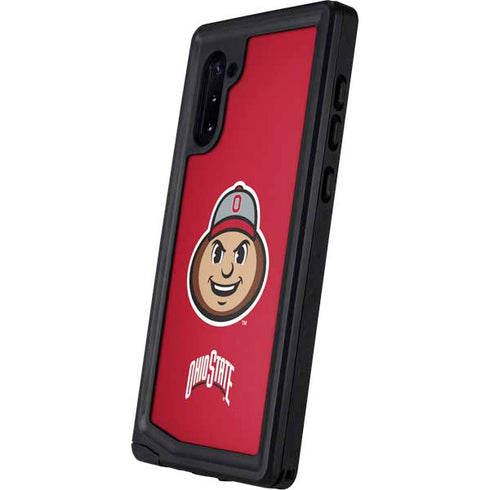 Ohio State University OSUBuckeyes Light Grey Galaxy Note 10 Waterproof Case