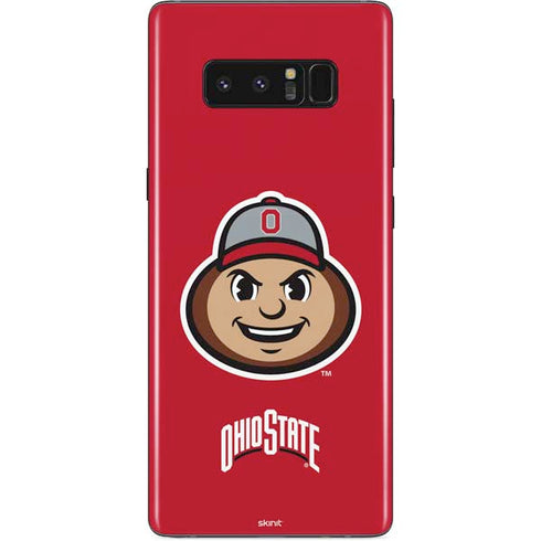 Ohio State University OSUBuckeyes Light Grey Galaxy Note 8 Skin