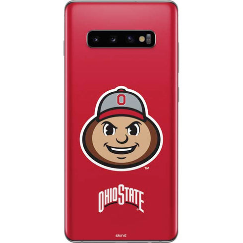 Ohio State University OSUBuckeyes Light Grey Galaxy S10 Plus Skin