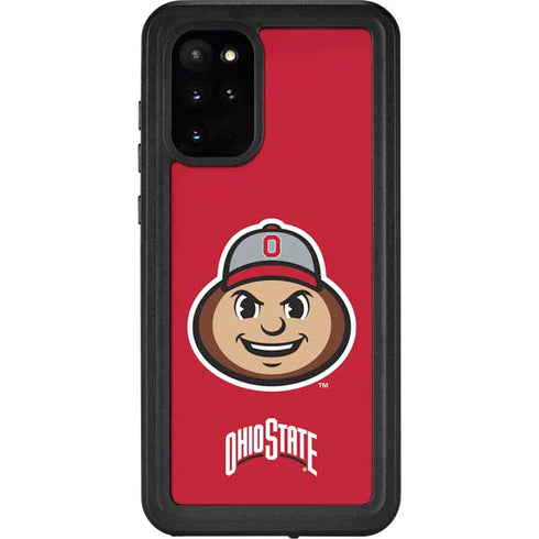 Ohio State University OSUBuckeyes Light Grey Galaxy S20 Plus Waterproof Case