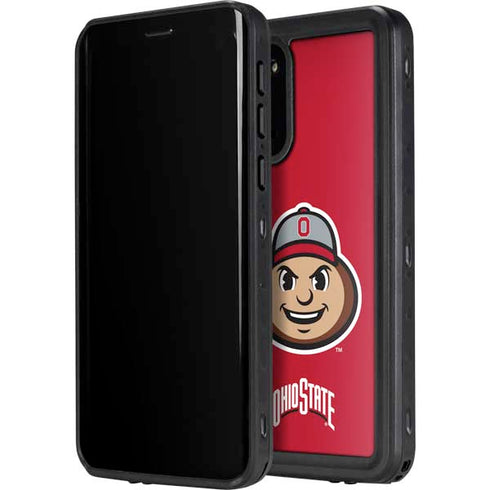 Ohio State University OSUBuckeyes Light Grey Galaxy S20 Plus Waterproof Case