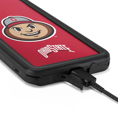 Ohio State University OSUBuckeyes Light Grey Galaxy S20 Plus Waterproof Case