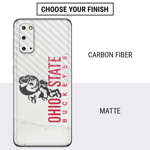 Ohio State University OSUBuckeyes Light Grey Galaxy S20 Skin