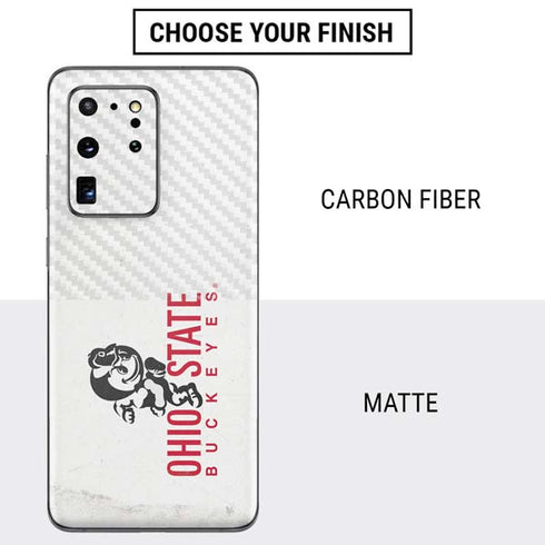 Ohio State University OSUBuckeyes Light Grey Galaxy S20 Ultra 5G Skin