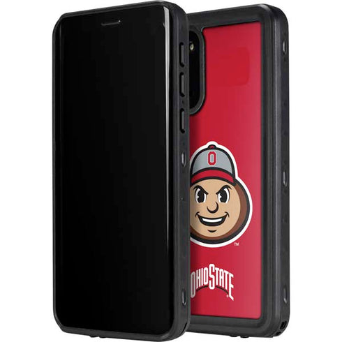 Ohio State University OSUBuckeyes Light Grey Galaxy S20 Waterproof Case