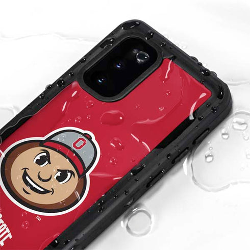 Ohio State University OSUBuckeyes Light Grey Galaxy S20 Waterproof Case