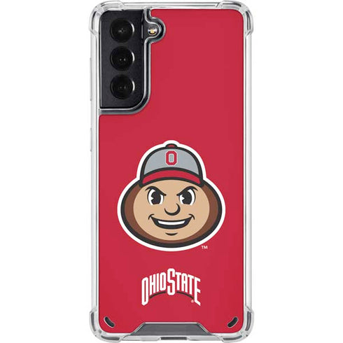 Ohio State University OSUBuckeyes Light Grey Galaxy S21 5G Clear Case