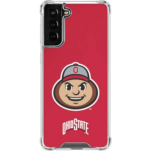 Ohio State University OSUBuckeyes Light Grey Galaxy S21 FE Clear Case