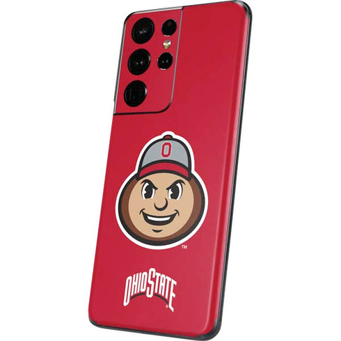 Ohio State University OSUBuckeyes Light Grey Galaxy S21 Ultra 5G Skin