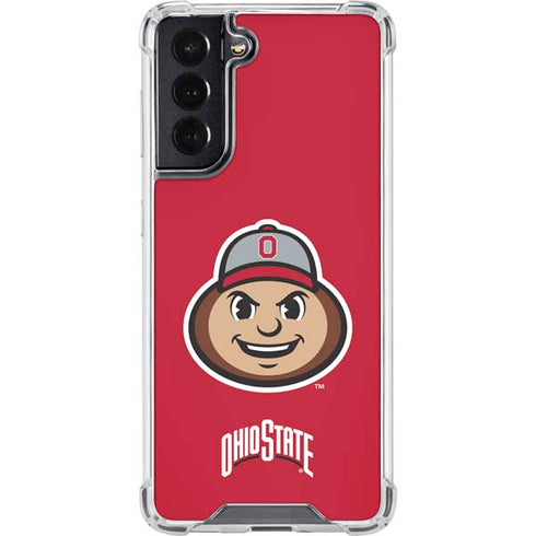 Ohio State University OSUBuckeyes Light Grey Galaxy S22 Clear Case