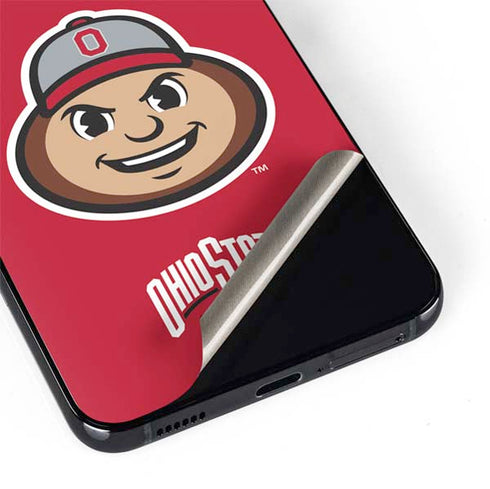Ohio State University OSUBuckeyes Light Grey Galaxy S22 Plus Skin