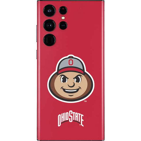 Ohio State University OSUBuckeyes Light Grey Galaxy S22 Ultra Skin