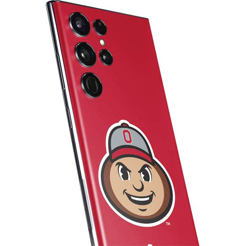 Ohio State University OSUBuckeyes Light Grey Galaxy S22 Ultra Skin