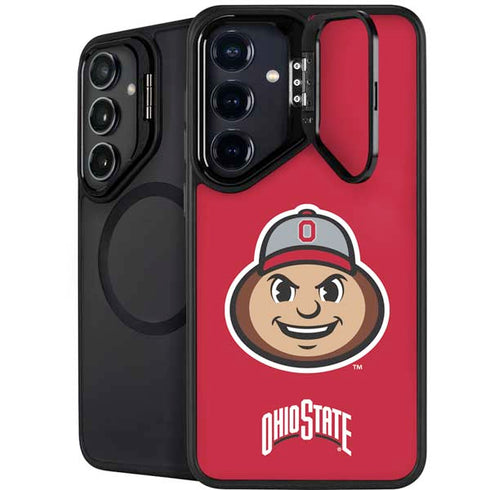 Ohio State University OSUBuckeyes Light Grey Galaxy S24 FE Kickstand Case