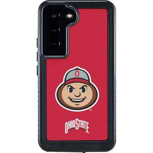 Ohio State University OSUBuckeyes Light Grey Galaxy S24 Waterproof Case