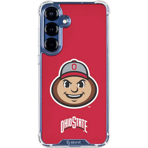 Ohio State University OSUBuckeyes Light Grey Galaxy S25 Clear Case