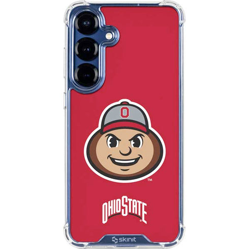 Ohio State University OSUBuckeyes Light Grey Galaxy S25 FE Clear Case
