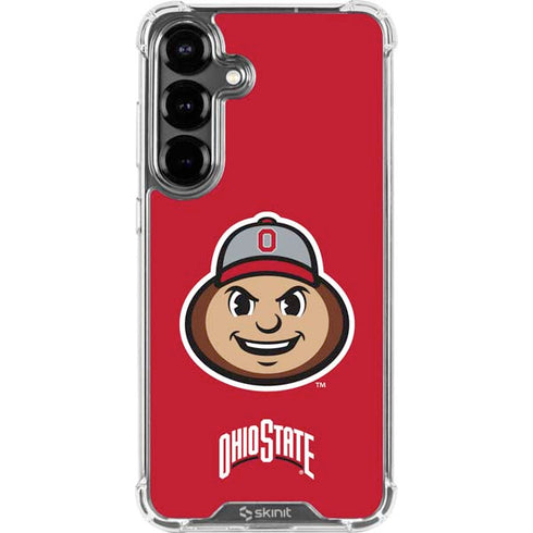 Ohio State University OSUBuckeyes Light Grey Galaxy S26 Clear Case