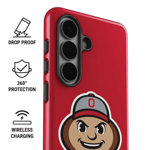 Ohio State University OSUBuckeyes Light Grey Galaxy S26 Impact Case
