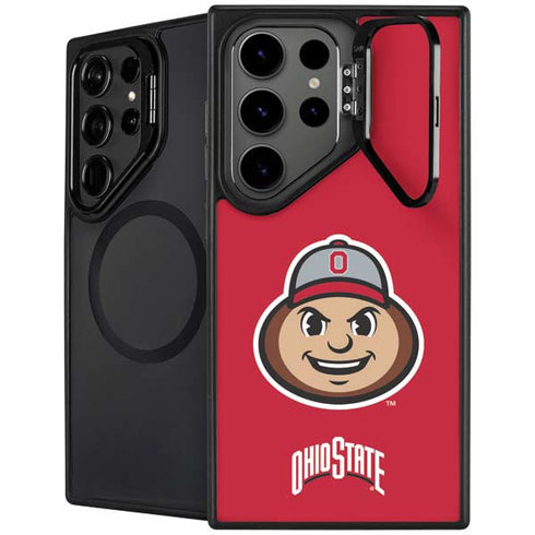 Ohio State University OSUBuckeyes Light Grey Galaxy S26 Ultra Kickstand Case