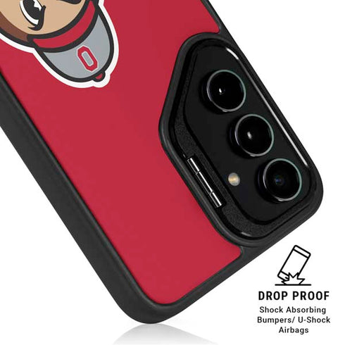 Ohio State University OSUBuckeyes Light Grey Galaxy S26 Ultra Kickstand Case