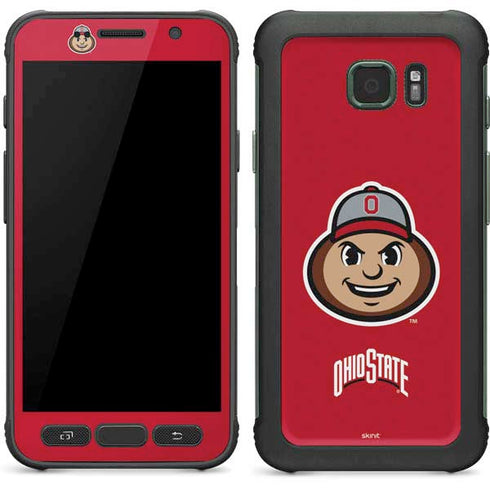 Ohio State University OSUBuckeyes Light Grey Galaxy S7 Active Skin