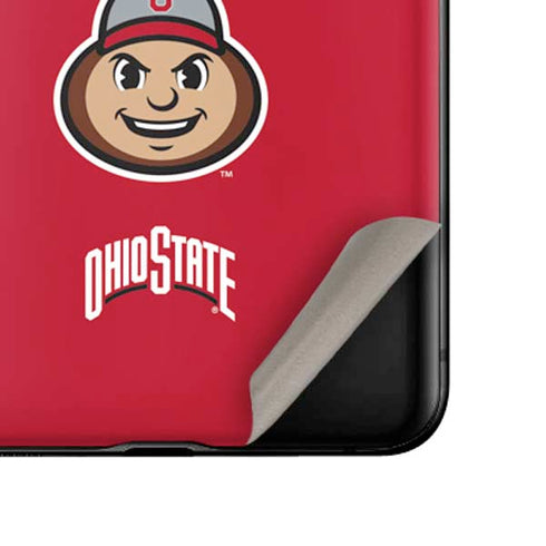 Ohio State University OSUBuckeyes Light Grey Galaxy Z Flip Skin