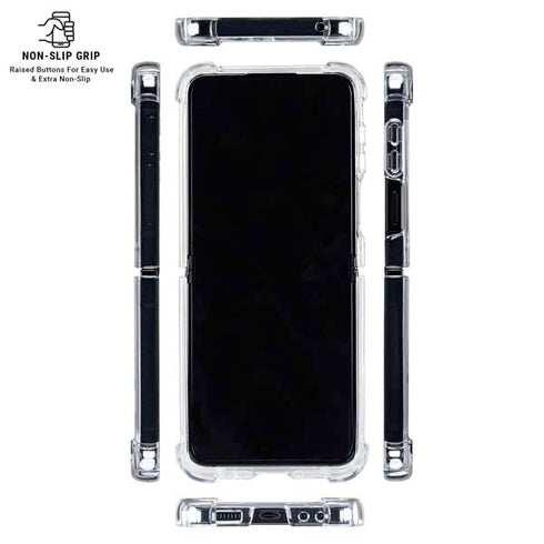Ohio State University OSUBuckeyes Light Grey Galaxy Z Flip6 Clear Case