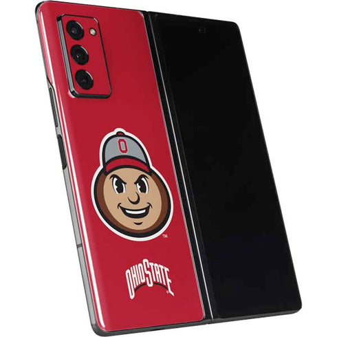 Ohio State University OSUBuckeyes Light Grey Galaxy Z Fold2 5G Skin