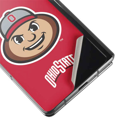 Ohio State University OSUBuckeyes Light Grey Galaxy Z Fold2 5G Skin