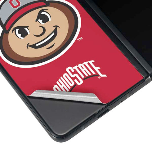 Ohio State University OSUBuckeyes Light Grey Galaxy Z Fold3 5G Skin