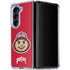 Ohio State University OSUBuckeyes Light Grey Galaxy Z Fold5 5G Clear Case