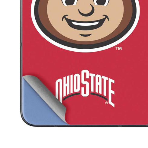 Ohio State University OSUBuckeyes Light Grey Galaxy Z Fold5 5G Skin
