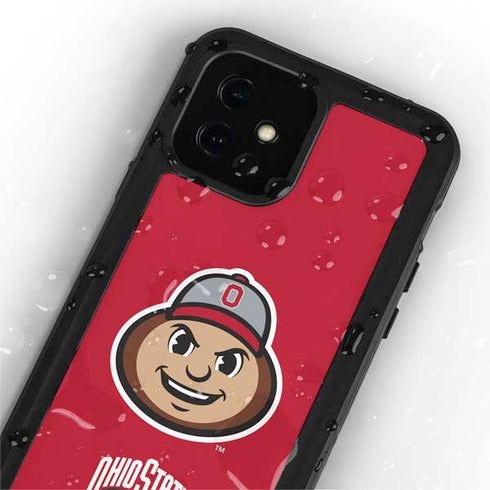 Ohio State University OSUBuckeyes Light Grey iPhone 12 Mini Waterproof Case