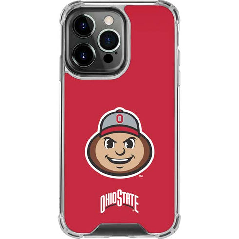 Ohio State University OSUBuckeyes Light Grey iPhone 14 Pro Clear Case
