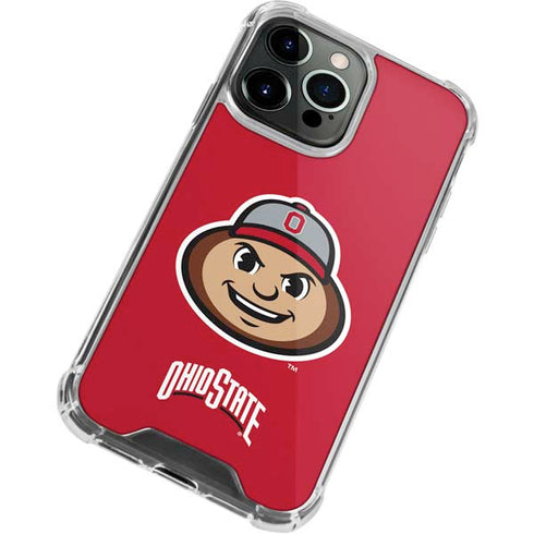 Ohio State University OSUBuckeyes Light Grey iPhone 14 Pro Clear Case