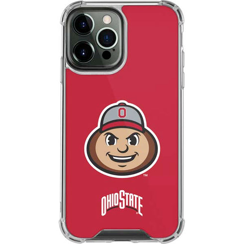Ohio State University OSUBuckeyes Light Grey iPhone 14 Pro Max Clear Case