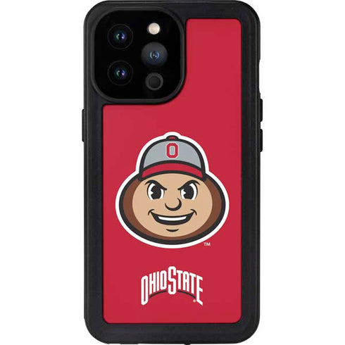 Ohio State University OSUBuckeyes Light Grey iPhone 14 Pro Max Waterproof Case