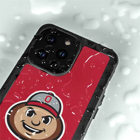 Ohio State University OSUBuckeyes Light Grey iPhone 14 Pro Max Waterproof Case