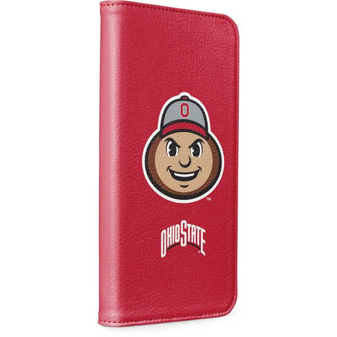 Ohio State University OSUBuckeyes Light Grey iPhone 15 Folio Case