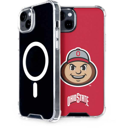 Ohio State University OSUBuckeyes Light Grey iPhone 15 Plus MagSafe Case