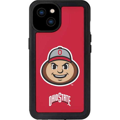 Ohio State University OSUBuckeyes Light Grey iPhone 15 Plus Waterproof Case