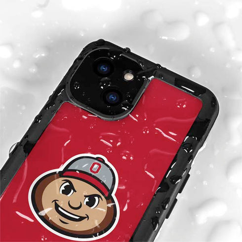Ohio State University OSUBuckeyes Light Grey iPhone 15 Plus Waterproof Case