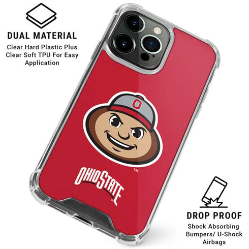 Ohio State University OSUBuckeyes Light Grey iPhone 15 Pro Clear Case