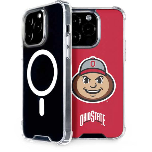 Ohio State University OSUBuckeyes Light Grey iPhone 15 Pro MagSafe Case