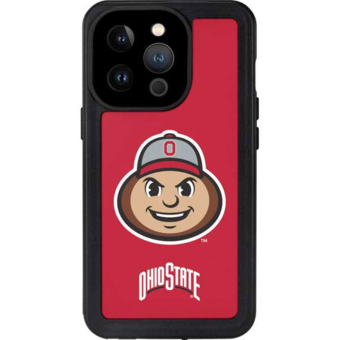 Ohio State University OSUBuckeyes Light Grey iPhone 15 Pro Waterproof Case